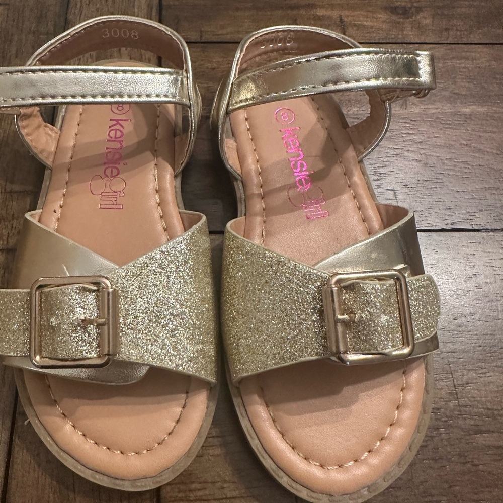 Kensie girl gold toddler sandals